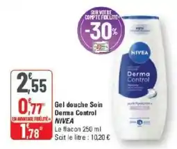 G20 NIVEA Gel douche Soin Derma Control offre