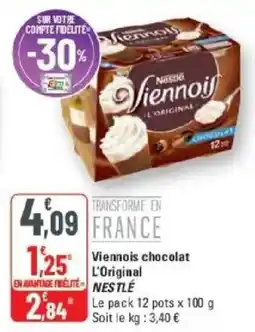 G20 Nestlé Viennois chocolat offre
