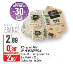 G20 Pavé d'Affinois offre