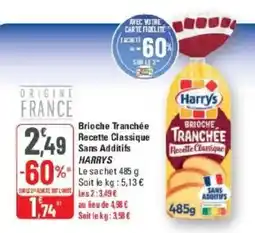 G20 Harry's Brioches Tranchées offre