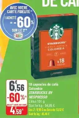 G20 STARBUCKS BY NESPRESSO offre