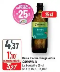 G20 CARAPELLI Huile d'olive vierge extra offre