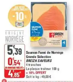 G20 BREIZH SAVEURS Saumon Fumé offre