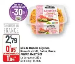 G20 PIERRE MARTINET Salade Berbère Légumes offre