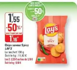 G20 Lay's Chips saveur Spicy offre