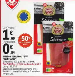 E.Leclerc Express Saint Azay Jambon Serrano offre