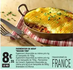 E.Leclerc Express MAISON TINO PARMENTIER DE BŒUF offre