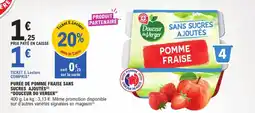E.Leclerc Express Douceur du Verger Purée de pomme fraise offre