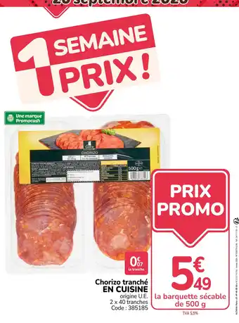En Cuisine Chorizo en cuisine
