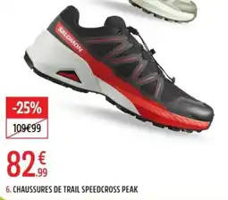 Intersport SALOMON CHAUSSURES DE TRAIL SPEEDCROSS PEAK offre