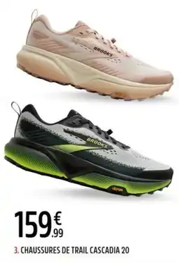 Intersport BROOKS CHAUSSURES DE TRAIL CASCADIA 20 offre