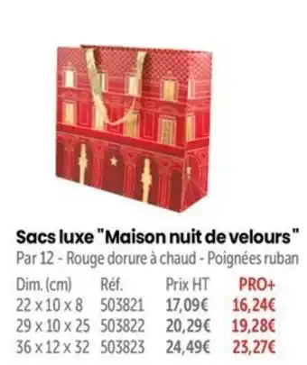 Sacs luxe Maison nuit de velours