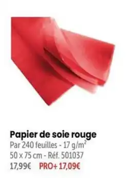 Retif Papier de soie rouge offre
