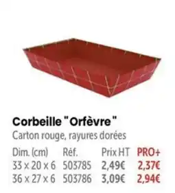 Retif Corbeille Orfèvre offre