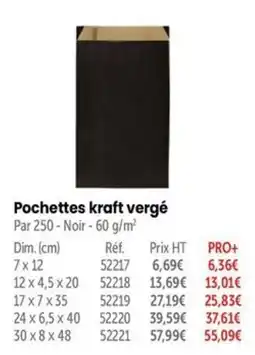 Retif Pochettes kraft vergé offre