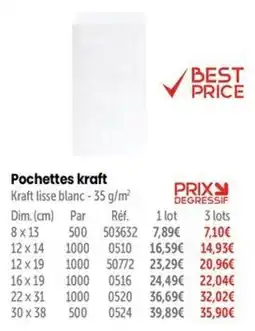 Retif Pochettes kraft offre