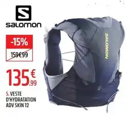 Intersport Salomon veste d'hydratation adv skin 12 offre
