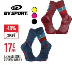 Intersport Bv sport chaussettes de trail ultra 2 offre