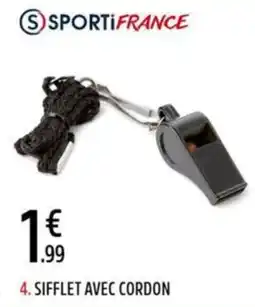 Intersport SPORTiFRANCE SIFFLET AVEC CORDON offre
