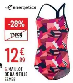 Intersport energetics MAILLOT DE BAIN FILLE ESMEE offre