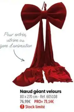 Retif Nœud géant velours offre