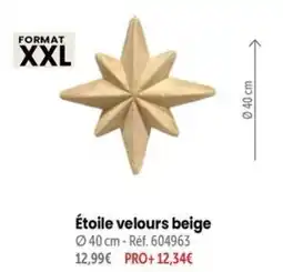 Retif Étoile velours beige offre