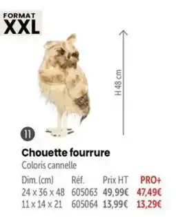 Retif Chouette fourrure offre