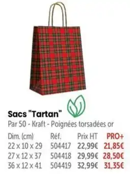 Retif Sacs Tartan offre