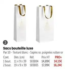 Retif Sacs bouteille luxe offre