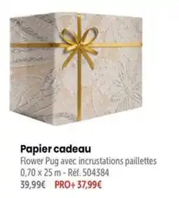 Retif Flower Pug Papier cadeau offre