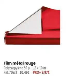 Retif Film métal rouge offre