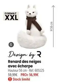 Retif Design by R Renard des neiges avec écharpe offre
