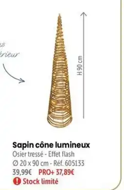 Retif Sapin cône lumineux offre