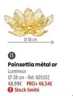 Retif Poinsettia métal or offre