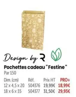 Retif Design by R Pochettes cadeau "Festine" offre