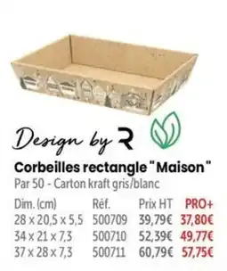 Retif Design by R Corbeilles rectangle "Maison" offre