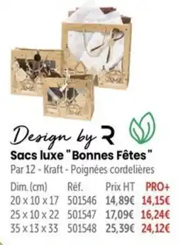 Retif Design by R Sacs luxe "Bonnes Fêtes" offre