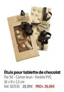 Retif Étuis pour tablette de chocolat offre