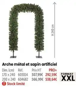 Retif Arche métal et sapin artificiel offre