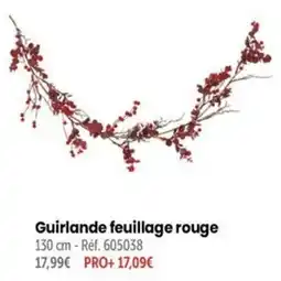 Retif Guirlande feuillage rouge offre