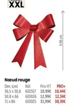 Retif Nœud rouge offre