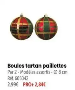 Retif Boules tartan paillettes offre