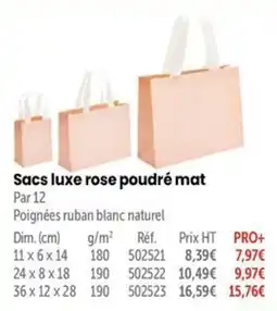 Retif Sacs luxe rose poudré mat offre