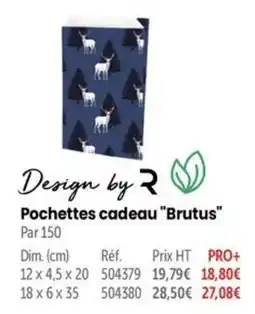 Retif Design by R Pochettes cadeau "Brutus" offre