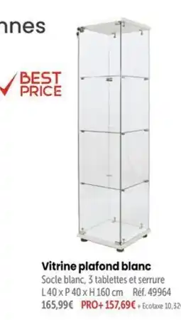 Retif Vitrine plafond blanc offre