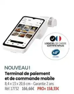 Retif Terminal de paiement et de commande mobile offre