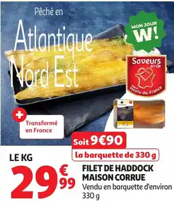 Auchan Supermarché FILET DE HADDOCK MAISON CORRUE offre
