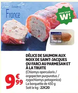 Auchan Supermarché LE POISSONNIER DÉLICE DE SAUMON AUX NOIX DE SAINT-JACQUES offre