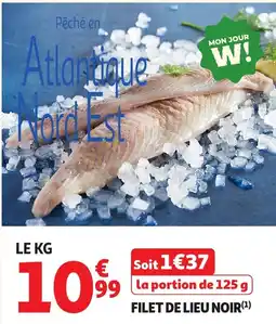 Auchan Supermarché FILET DE LIEU NOIR offre