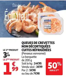 Auchan Supermarché LE POISSONNER QUEUES DE CREVETTES offre